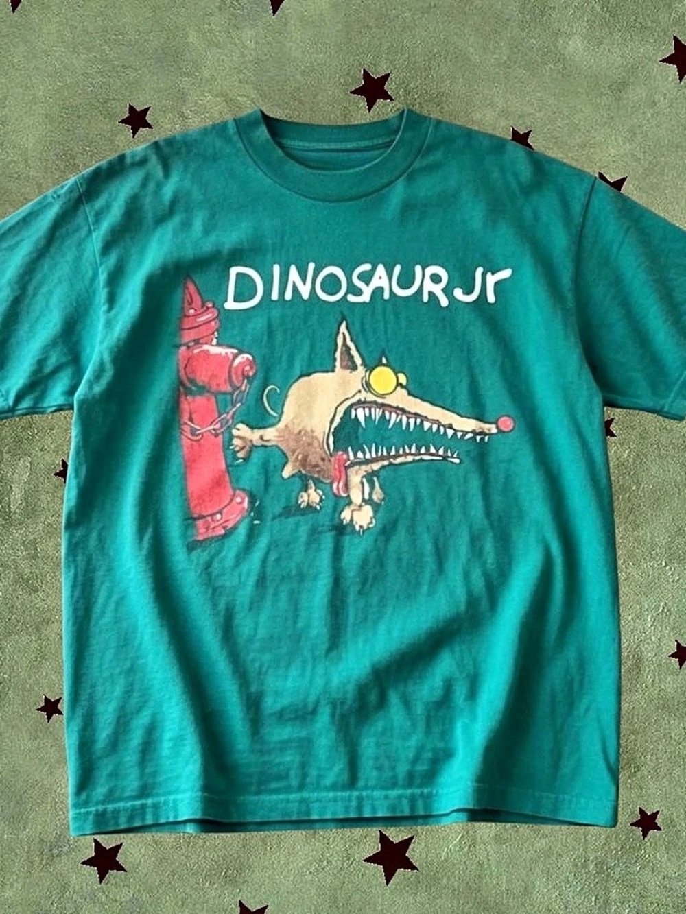 Dinosaur Jr. Whatever's Cool With Me Bulldog T-Shirt. in Green